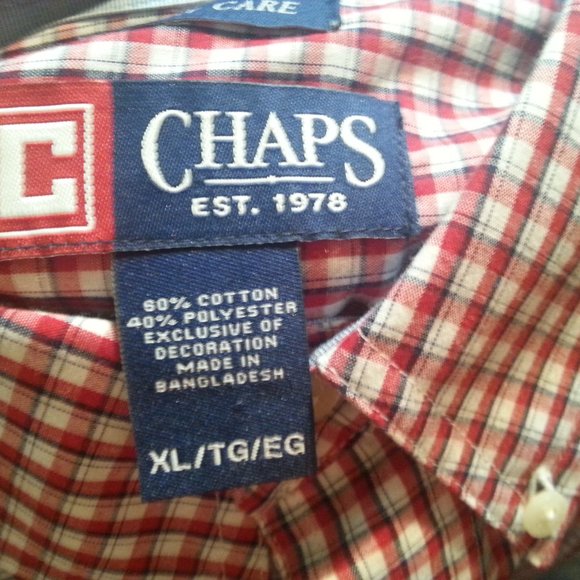 Chaps plaid Button mens shirt - Picture 7 of 7